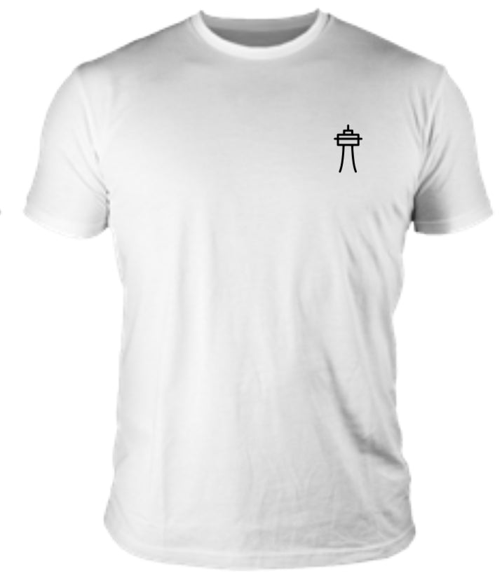 <transcy>T-shirt à col ras du cou ECD - « Blanc »</transcy>